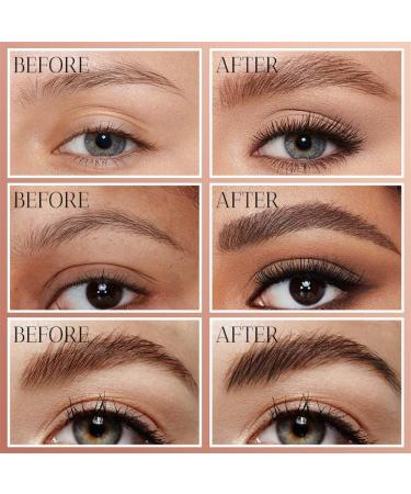 Magic Eyebrow Pencil 4-Tipped Precise Brow Pen 3D Waterproof Microblading Eyebrow Pencil Contouring Pen Waterproof Natural Fine Stroke Magic Eyebrow Pencil for Women and Gril (Dark Brown+ Light Brown) - Buy Online on GoSupps.com