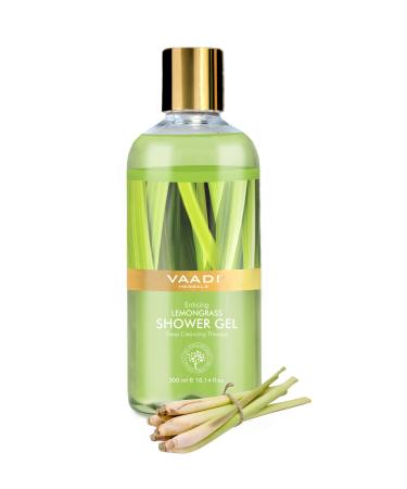 Vaadi Herbals Organic Shower Gel Enticing Lemongrass Body Wash Sulfate Free Bath Gel - All Skin Type - 300ml
