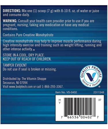 BODYTECH 100% Pure Creatine Monohydrate Powder - Micronized for Maximum Absorption - Supports Muscle Strength & Power Output - Cherry Ice (13.58 oz 55 Servings) - Buy Online on GoSupps.com