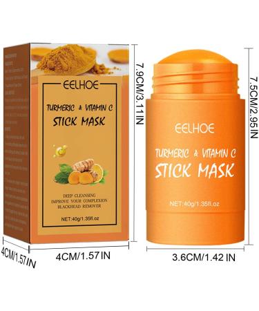 Blackhead Remover 135 Oz Cleanse Purifying Turmeric Clay Face Mud Masque Black Head Remover for Women Men Facial Care Products Qihuyi - Buy Online on GoSupps.com