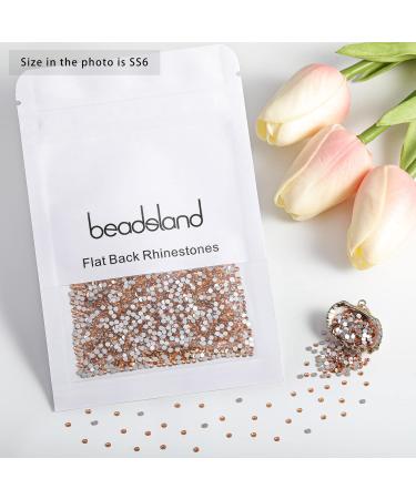 Beadsland 1440 Pieces Flat Back Rhinestones - Champagne Nail Crystals SS6 (1.9-2.0mm) for Stunning Nail Art - Buy Online on GoSupps.com