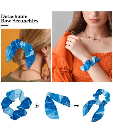 Marine Theme Bowknot Hair Scrunchies 6 Pack | Multi-colored Ponytail Holders for Women - Buy Online on GoSupps.com
