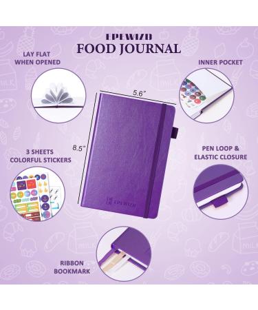 EPEWIZD Food Journal & Meal Planner for Weight Loss & Wellness - Daily Diary to Count Calories, Track Nutrient Intake, Achieve Diet & Fitness Goals - A5 size (Purple) - Buy Online on GoSupps.com
