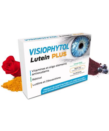 Visiophytol - Eye Health Dietary Supplement - Sight Vision Visual Comfort Glaucoma Cataract - Lutein Blueberry Zeaxanthin Selenium