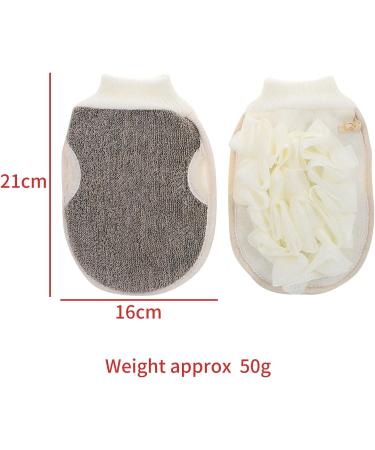 2Pcs Exfoliating Gloves - Bamboo Shower Gloves - Bath and Body Exfoliator Mitts - Scrubs Away Ingrown Hair and Dead Skin - for Shower Spa Massage and Dead Skin Cell Remover Loofah - Thicken 1 pair Thicken - Buy Online on GoSupps.com
