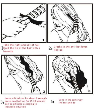 Electric Hair Curler - Portable Spiral Waver Stick | Ceramic Curling Wand for Wet & Dry Hair - Rapid Temperature & Anti-Hot Design (Blue - Buy Online on GoSupps.com