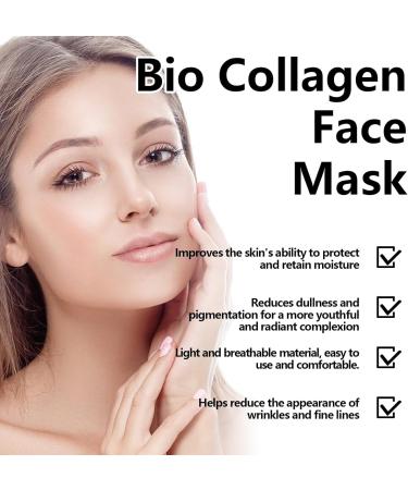 Bio-Collagen Real Deep Mask organic collagen mask korean collagen face mask korean face mask Moisturizing Face Mask for Dry Dull Skin Anti-aging for Women and Men (10PC) - Buy Online on GoSupps.com