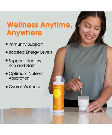 VITONIC Liposomal Vitamin C 1000mg Liquid Family Immunity Support | Up to 5 Higher Absorption | Multivitamin with D3, B12, Zinc | Collagen & Recovery Support | Vegan, Sugar-Free | 30 Servings - Buy Online on GoSupps.com