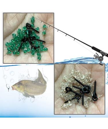 Fysl 140-Piece Fishing Hook Set | Includes 40 Thread Bait Screws & 100 Hook Stoppers | Circle & Oval Jig Hooks for Ultimate Fishing Gear - Buy Online on GoSupps.com