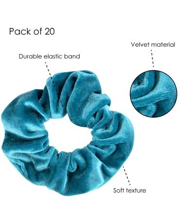 TRIXES 20 Colorful Velvet Scrunchies for Girls - Stylish Hair Ties & Accessories for All Hair Types - Buy Online on GoSupps.com
