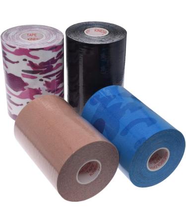PTmehuu Kinesiology Tape Extra Wide 2 inch 4 inch x 16.4 feet Roll Waterproof Latex Free Athletic for Pain Relief  Muscle Support  Recovery 4 Inch x 16.4 Feet (1 Roll) Beige - Buy Online on GoSupps.com