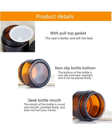 CREMEDING 50ml Refillable Brown Glass Cosmetic Containers - Set of 4 | Eco-Friendly & Reusable for Creams Lotions & Oils - Buy Online on GoSupps.com
