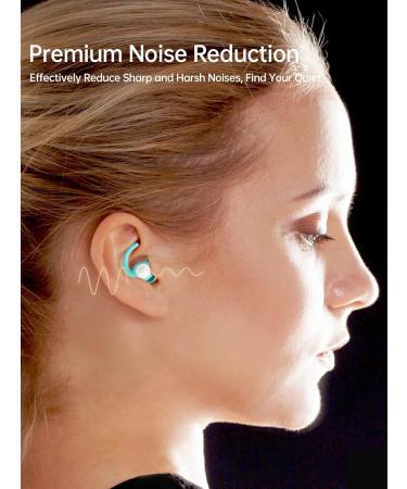 NRR 33dB Ear Plugs for Sleeping | Reusable Silicone Noise Cancelling Earplugs - Perfect for Focus Study Work & Sleep - Green Green-0301 - Buy Online on GoSupps.com