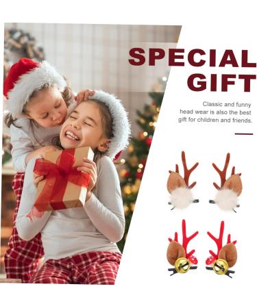 minkissy 2 Pairs Antler Hair Clip Halloween Barrette Deer Antlers Hair Clips Xmas Deer Antler Headdress Kids Hairpins Animal Hair Clips Flannel Ears Hairpins Christmas Clothing A40 Flannel - Buy Online on GoSupps.com