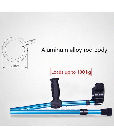 LINYUES Adult Forearm Crutch (x1 Unit) for Walking Adjustable Telescopic Medical Underarm Crutch Portable Aluminum Foldable Cane for Seniors Disabled Elderly - Buy Online on GoSupps.com