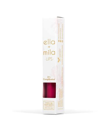 ella+mila It's Complicated Pink Liquid Lipstick - Moisturizing Lightweight Non-Sticky Formula with Vitamin E - Long Lasting & Cruelty-Free (0.13 fl oz - Buy Online on GoSupps.com