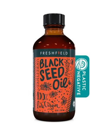 Freshfield Black Seed Oil | Vegan Friendly Up to 3X The Thymoquinone, Premium (Black Cumin Seed Oil, Nigella Sativa) | Cold Pressed | Ultra Strength | Pure and 100% Natural. 8 oz Liquid 8 Ounce (Pack of 1)