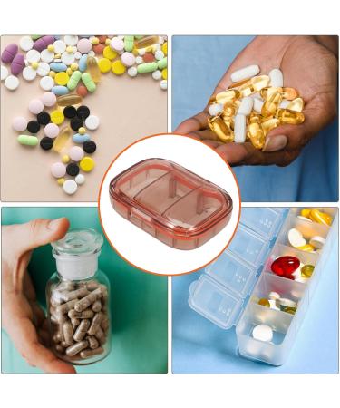 Healeved Travel Organizer Portable Case Medicine Dispenser 3 Compartments Small Case for Pocket Purse Daily Medicine Holder Container Red - Buy Online on GoSupps.com