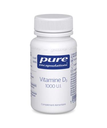 Pure Encapsulations - Vitamine D3 1000 UI - D fenses immunitaires - Os & Muscles - Forme active de Vitamine D Sans Additifs superflus - Compl ment alimentaire - 60 g lules