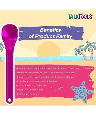 TalkTools Bumpy Maroon Spoons - Set of 12 | Oral Motor Therapy Tools - Buy Online on GoSupps.com