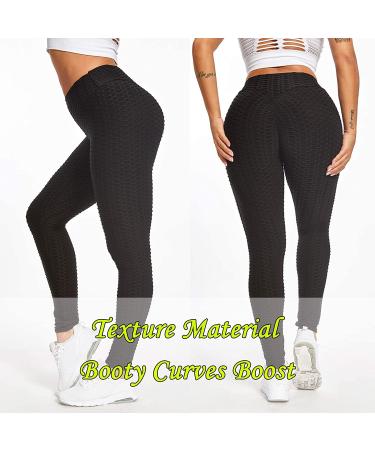 JGS1996 Women's High Waist Yoga Pants Tummy Control Booty Leggings - Large Black - Buy Online on GoSupps.com