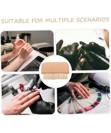 DRESSOOS Nail Cleaning Brush Duster Nail Dust Brush Wooden Handle Nail Brush Fingernails Cleaning Brush Nail Supplies Nail Scrubber Nail Scrub Brush Fingernail Brush Manicure Log Cleaner - Buy Online on GoSupps.com
