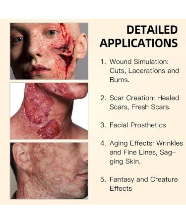 Buy Halloween SFX Makeup 3-D Gel | Professional Special Effects Gelatin for Wounds Scars & Prosthetics | Ideal for Stage Screen & Cosplay - Buy Online on GoSupps.com