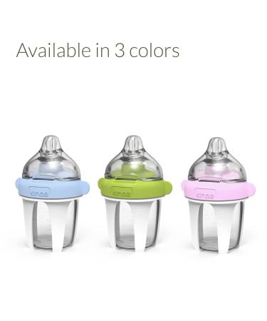 Kiinde Active Latch Silicone Baby Bottle 4oz 2-Pack Blue | Anti Colic, Leak Proof, Easy to Clean | Includes 2 Medium Flow Nipples - Buy Online on GoSupps.com