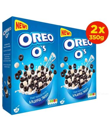 2 x Oreo O's Cereal Cereal with Cocoa and Vanilla Flavour | Enriched with Vitamins & Iron 350 g Breakfast Cereal | Snack Anytime | Share Pack |Delicious Crunchy Cocoa Hoops | Sold by EPL - Buy Online on GoSupps.com