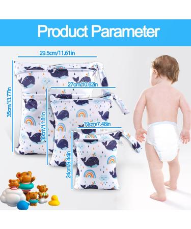 Ekong Diaper Pockets Wetbags - Waterproof Washable 3-Piece Organizer for Toddler Diapers Travel Gym Beach & Pool - Buy Online on GoSupps.com