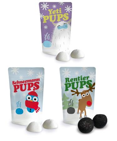 Love pills |Christmas Pups Set |Reindeer snowman and yeti-pupse for eating |Fun gift at Christmas time for advent calendars and for gnome