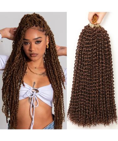Passion twist hair 7 packs 18-inch water wave hair for long Bohemian hair lichen from hair yddm passion twist crochet hair extensions (30# 7Pack-18inch) 30# 18inch (7 Pack)