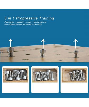 Finger Exerciser Board Flexible Fine Wood Insert Board with Screw Twisting Exercise Hand Rehabilitating Device for Fingers - Buy Online on GoSupps.com