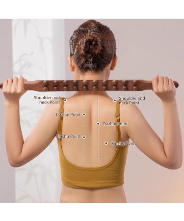 Wooden Massage Tab with 20 Pearls | Gua Sha Scraping Tool for Full Body Relaxation & Muscle Relief - Buy Online on GoSupps.com
