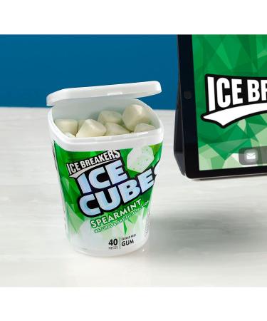 Ice Breakers Ice Cubes Spearmint Sugar-Free Gum with Xylitol - 40 Piece Container (Pack of 6) - Buy Online on GoSupps.com