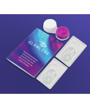 Buy Glamlens Venice Blue Colored Contact Lenses - Strong Coverage Silicone Hydrogel 1 Pair (2 Pieces) - Dia 14.00 - International Shipping Available - Buy Online on GoSupps.com