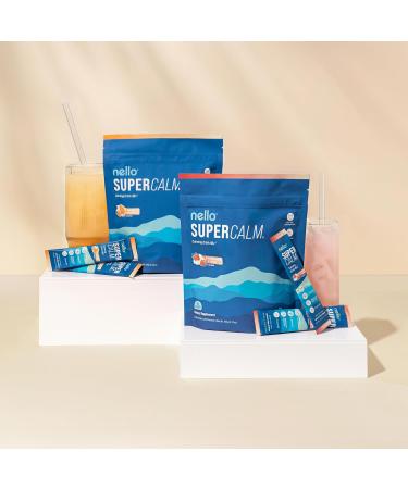 Nello Supercalm Drink Mix - Strawberries & Cream and Orange Creamsicle Ashwagandha KSM 66 Magnesium Glycinate & L-Theanine Supplement - Focus and Relaxation Support (2 x 20 Travel Packets) - Buy Online on GoSupps.com