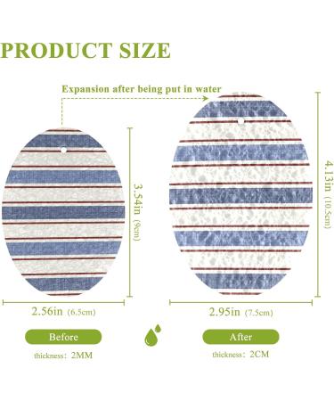 3-Pack Cleaning Kitchen Sponges Oval Blue Cloth Strip Kitchen Cellulose Dishwashing Wood Pulp Cotton one sizex3 Blue - Buy Online on GoSupps.com