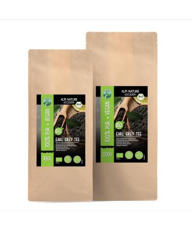 Organic Earl Grey Tea 200g (7oz) - Premium Black Tea with Bergamot Oil from Organic Farming - Buy Online on GoSupps.com