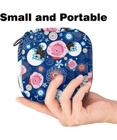 Artistic Women's Binding-Up Bags | Abstract Flower Pattern | Large Menstrual Cup Pocket & Zipper | Perfect for Period Inserts Panty Liners & Tampons | Shop Multicolored Designs - Buy Online on GoSupps.com