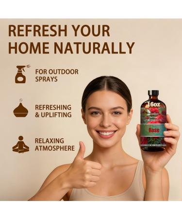 Apple Fresh Essential Oil and Rose Essential Oil 16 Fl Oz - Apple Fresh & Rose Oil for Diffuser Aromatherapy Home Fragrance Skin & Hair Care DIY Candle & Soap Making Yoga - Buy Online on GoSupps.com