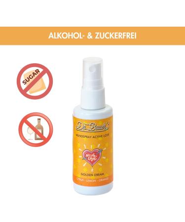  Dr. Bauer's Dr. Bauer's Golden Dream Mouth Spray - Citrus Fresh Lemon Orange - Alcohol Free Vegan & Mild - Freshens Breath & Mouth 50ml - Buy Online on GoSupps.com