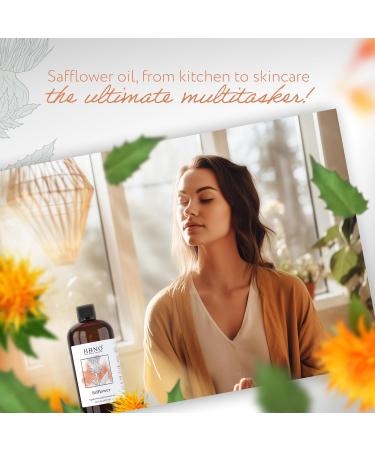 HBNO Safflower Oil - 16 oz (475ml) Value Size - High Oleic Ideal for Shampoos Conditioners Face wash Lotions and Skin Care Products. Safflower 16 Fl Oz (Pack of 1) - Buy Online on GoSupps.com