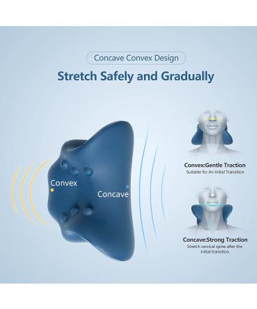 Neck Stretcher for Pain Relief | Shoulder Relaxer & Cervical Traction Device Pillow | Muscle Relax & TMJ Pain Relief | Spine Alignment Chiropractic Pillow (Dark Blue - Large) - Buy Online on GoSupps.com