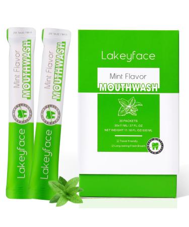 Mouthwash 30 Packets Travel Mouth Wash for Adults Alcohol Free Mini Mouthwash for Travel Essential TSA Approved Mouthwashs Bulk Pocket Size On The Go Mint 11ml/0.37FL.OZ Each
