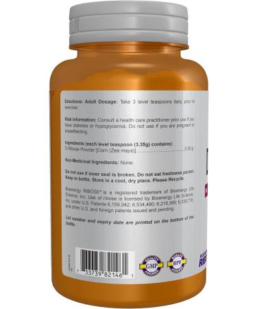 NOW Sports Nutrition D-Ribose Pure Powder 113g - Buy Online on GoSupps.com