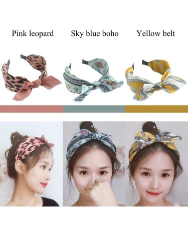 LZYMSZ Knotted Headbands for Women - 6pcs Wide Stripes & Floral Print Hair Hoops - Buy Online on GoSupps.com