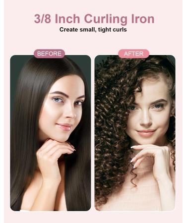 Buy 3/8 Inch Curling Iron - Ceramic Small Curling Wand for All Hair Types with 2 Temp Settings & Accessories | Fast International Shipping - Buy Online on GoSupps.com