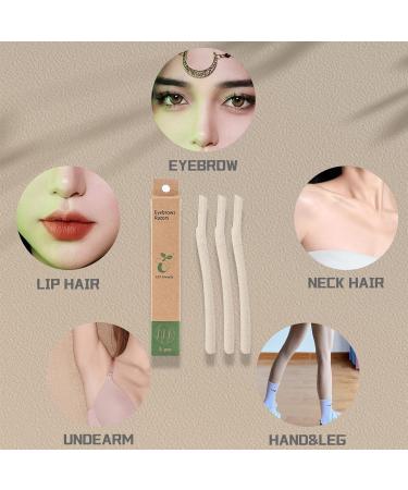 EZ Eyebrow Razor - 6 Eco-Friendly Biodegradable Dermaplane Razors for Women | Safe Face & Body Grooming - Buy Online on GoSupps.com