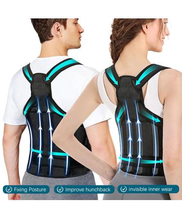 Adjustable Unisex Back Support Brace | Breathable Posture Corrector for Shoulder & Lumbar Pain Relief | Comfortable & Adjustable, Size M (34-41) - Buy Online on GoSupps.com